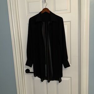 Blackmilk Sheer Oversized L/S Shirt Dress 12 NWOT